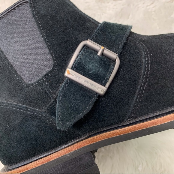 L.L. Bean 503167 Women's Black Old Port Suede Leather Ankle Boots Size 8 - Picture 11 of 16